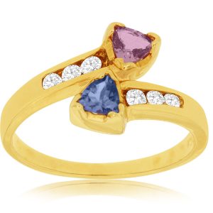 TANZANITE & PINK SAPPHIRE RING