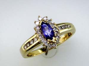 TANZANITE & DIAMOND RING