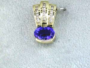 TANZANITE & DIAMOND PENDANT