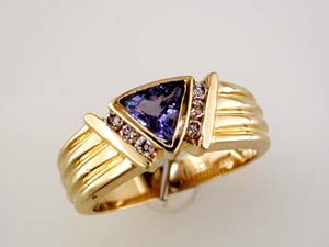 TANZANITE & DIAMOND RING