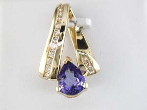 TANZANITE & DIAMOND PENDANT