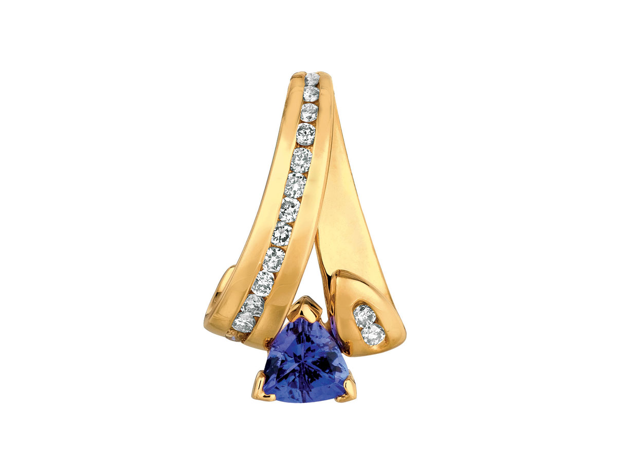TANZANITE & DIAMOND SLIDE