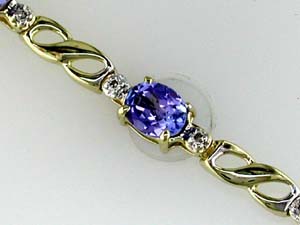 TANZANITE & DIAMOND BRACELET
