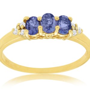 TANZANITE & DIAMOND RING