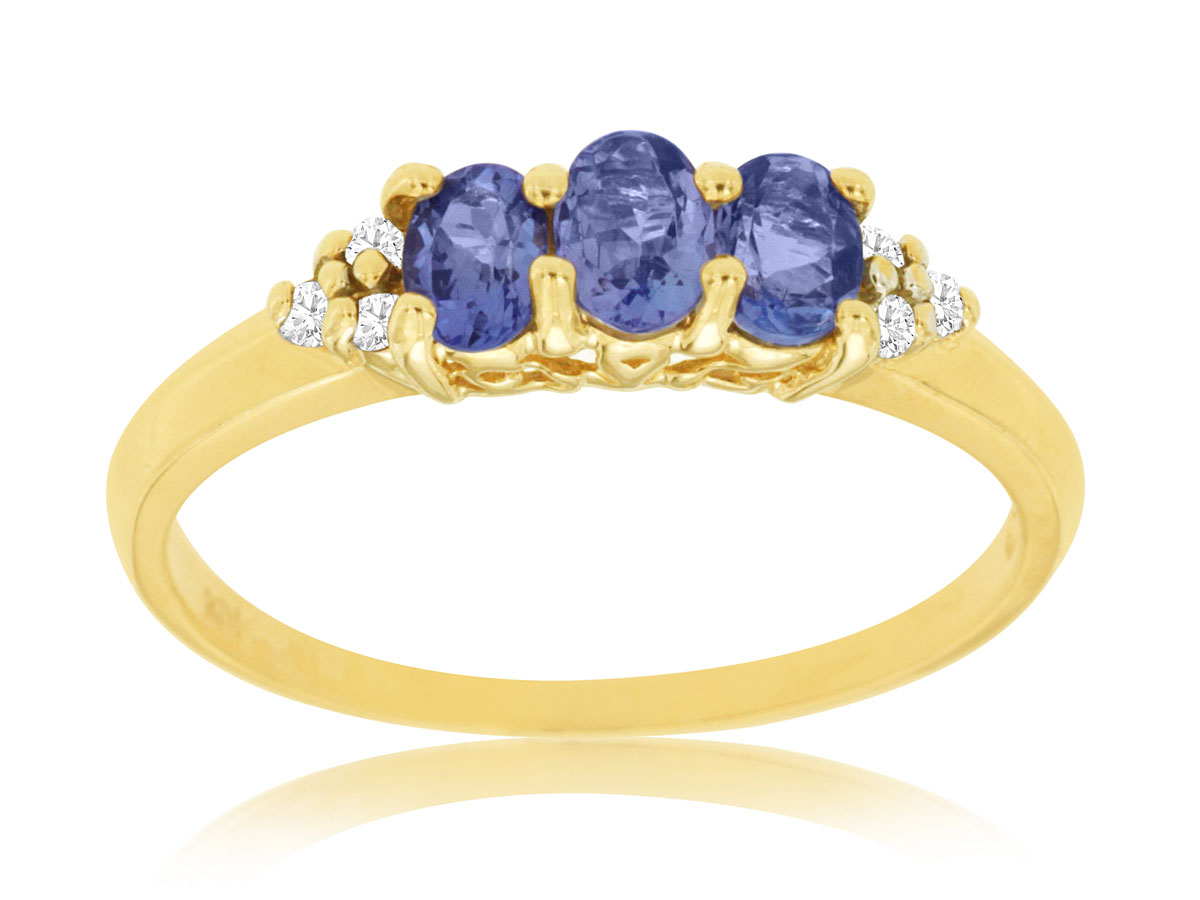 TANZANITE & DIAMOND RING