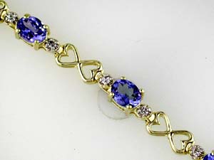 TANZANITE & DIAMOND BRACELET