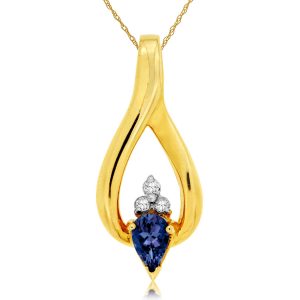 TANZANITE & DIAMOND PENDANT