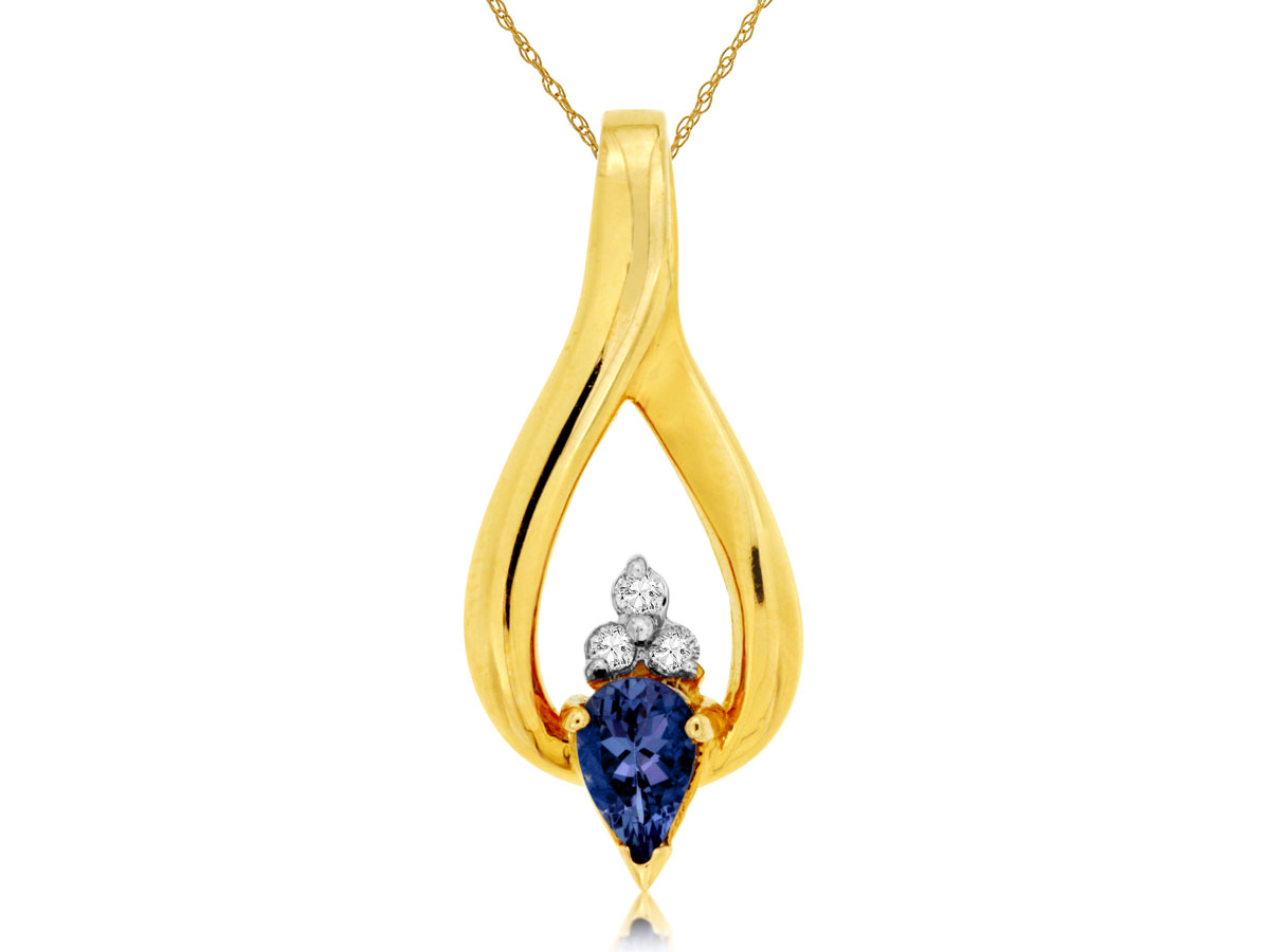 TANZANITE & DIAMOND PENDANT