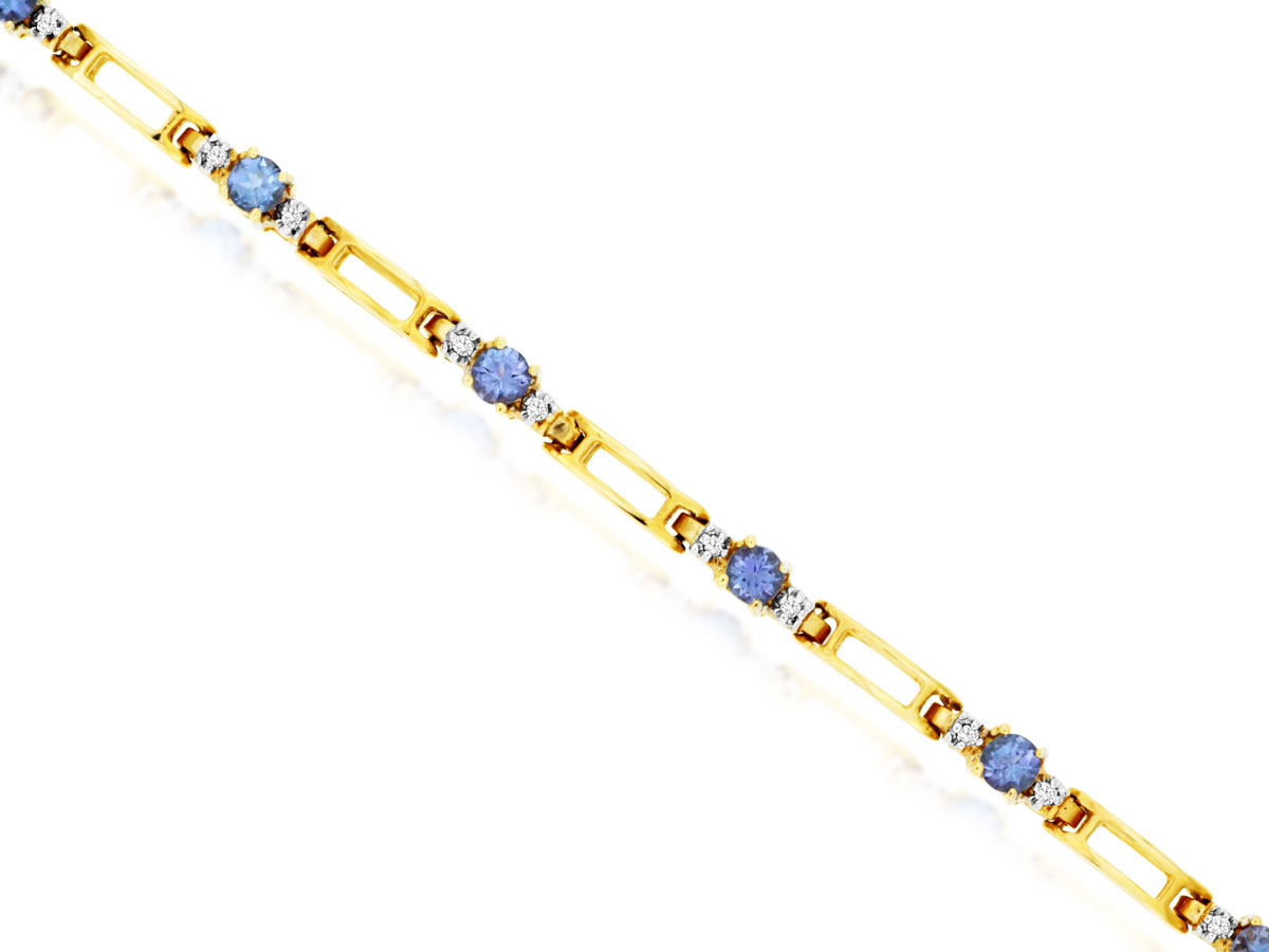 TANZANITE & DIAMOND BRACELET