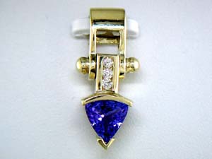 TANZANITE & DIAMOND PENDANT