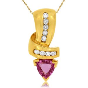 DIAMOND &PINK SAPPHIRE PENDANT