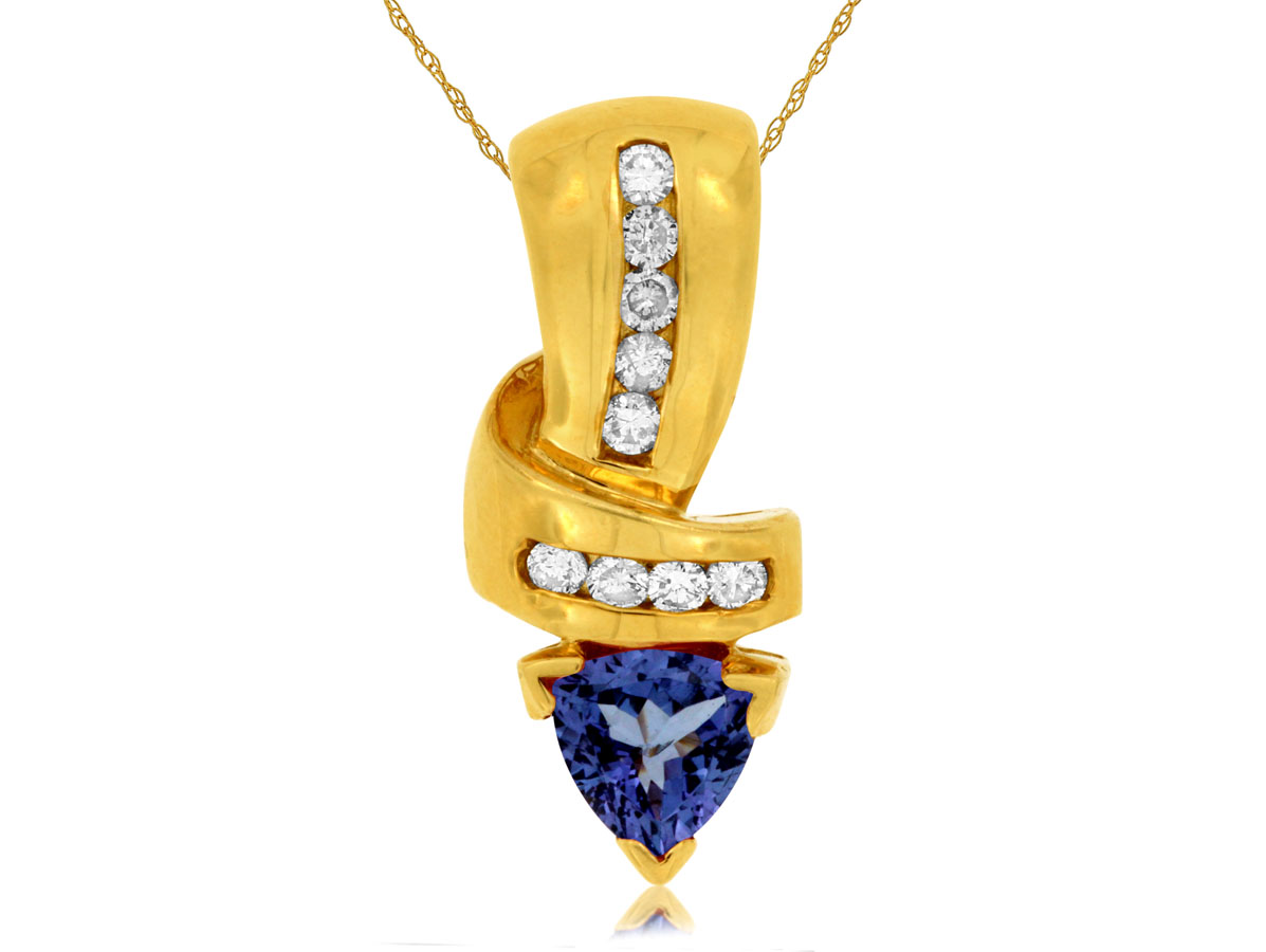 TANZANITE & DIAMOND PENDANT