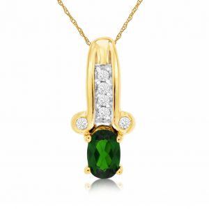 RUSSALITE & DIAMOND PENDANT