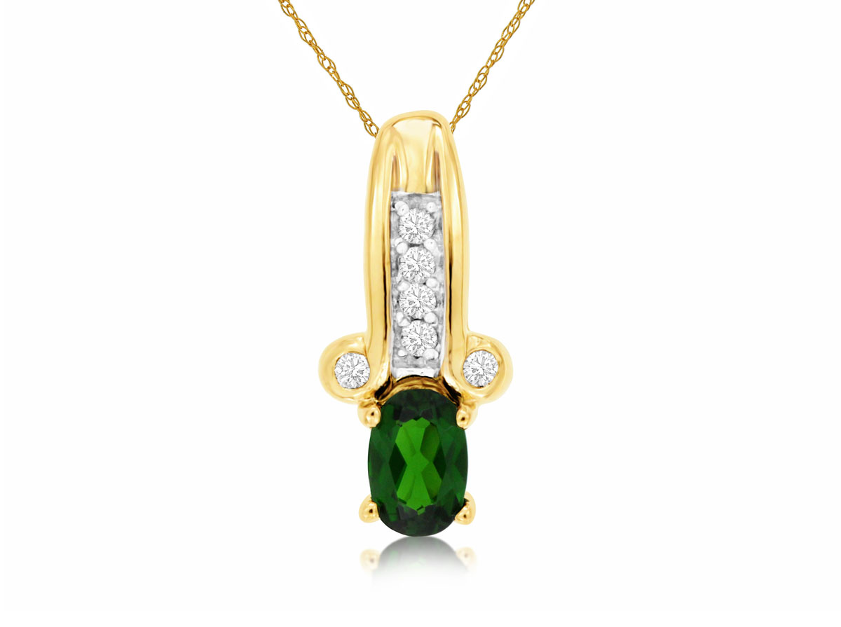 RUSSALITE & DIAMOND PENDANT