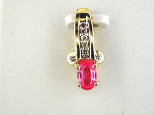 DIAMOND &PINK SAPPHIRE PENDANT