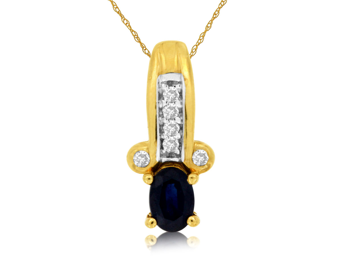 SAPPHIRE & DIAMOND PENDANT