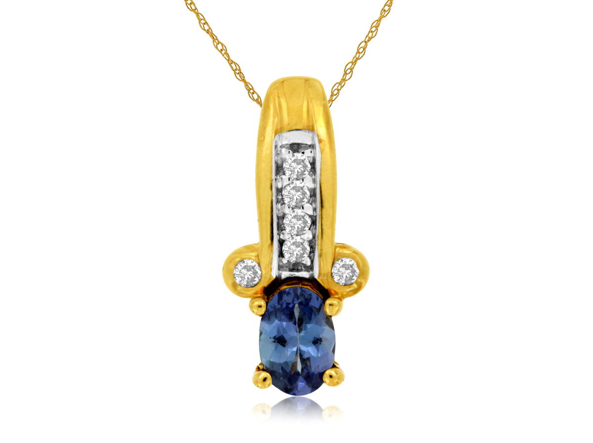 TANZANITE & DIAMOND PENDANT