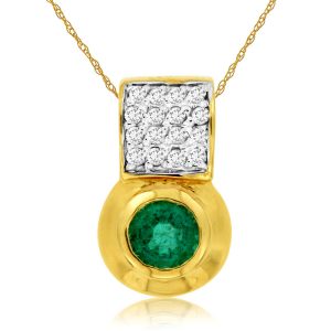 EMERALD & DIAMOND PENDANT
