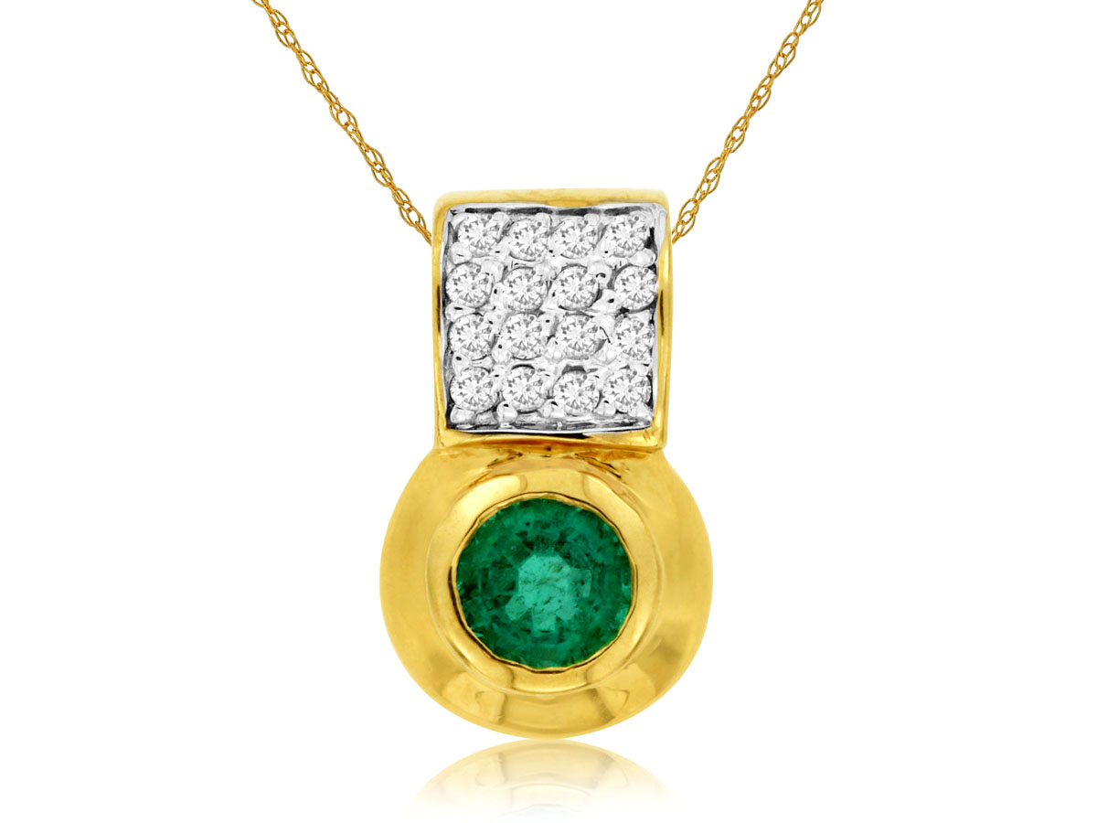 EMERALD & DIAMOND PENDANT