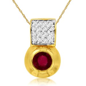 RUBY & DIAMOND PENDANT