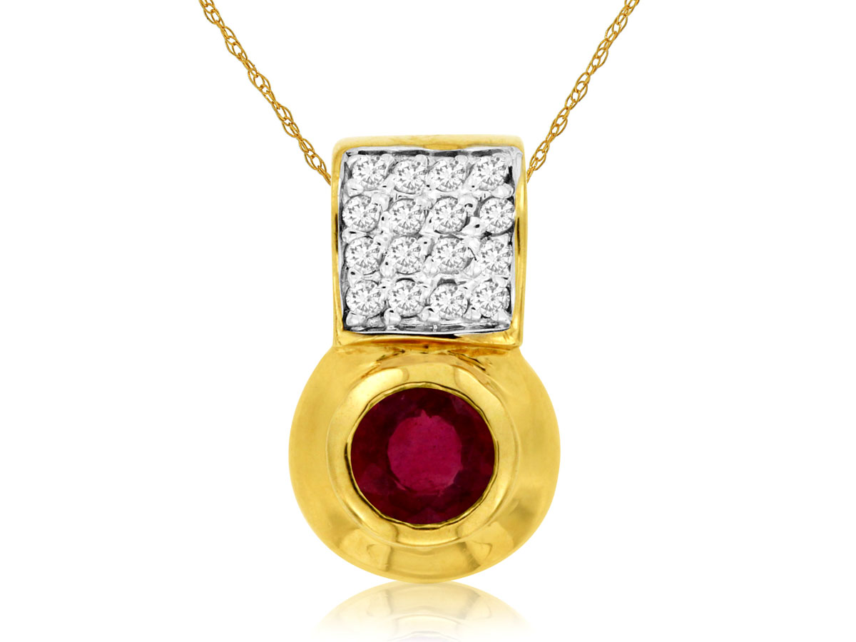 RUBY & DIAMOND PENDANT