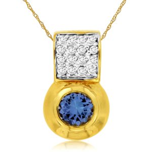 TANZANITE & DIAMOND PENDANT