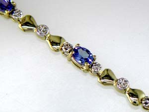 TANZANITE & DIAMOND BRACELET