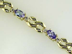 TANZANITE & DIAMOND BRACELET