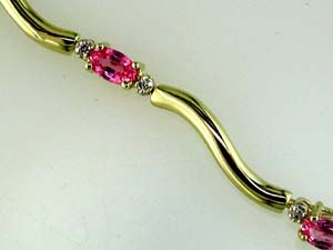 DIAMOND & PINK SP BRACELET
