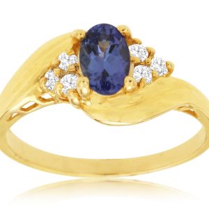 TANZANITE & DIAMOND RING