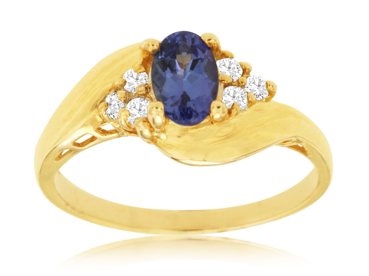 TANZANITE & DIAMOND RING