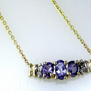 TANZANITE & DIAMOND NECKLACE