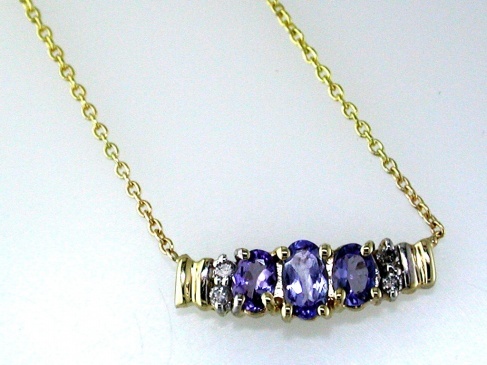TANZANITE & DIAMOND NECKLACE