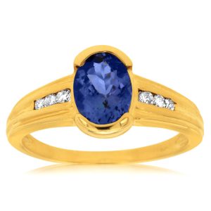 TANZANITE & DIAMOND RING