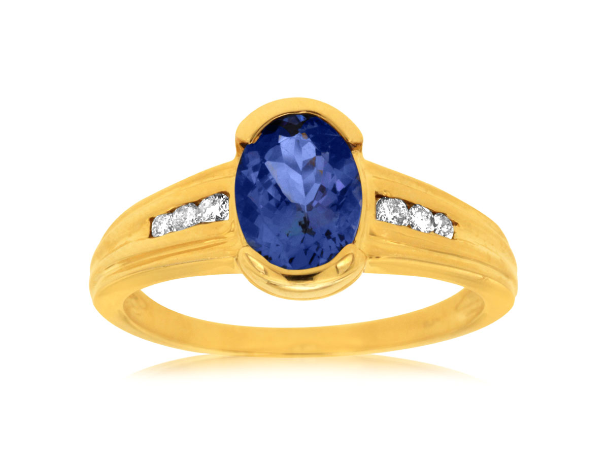 TANZANITE & DIAMOND RING
