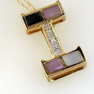 INITIAL DIA & MOPAL PENDANT I