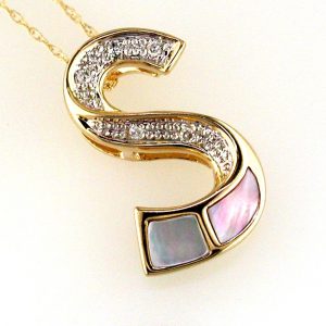 INITIAL DIA & MOPAL PENDANT S