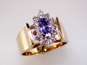 TANZANITE & DIAMOND RING
