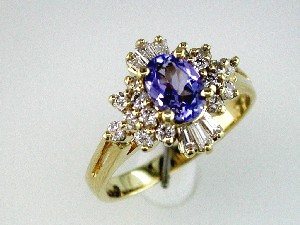 TANZANITE & DIAMOND RING