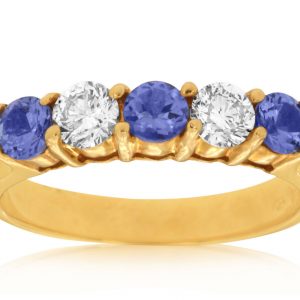 TANZANITE & DIAMOND BAND