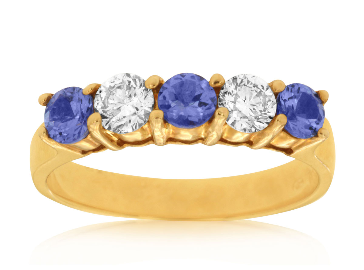 TANZANITE & DIAMOND BAND