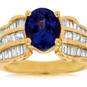 TANZANITE & DIAMOND RING