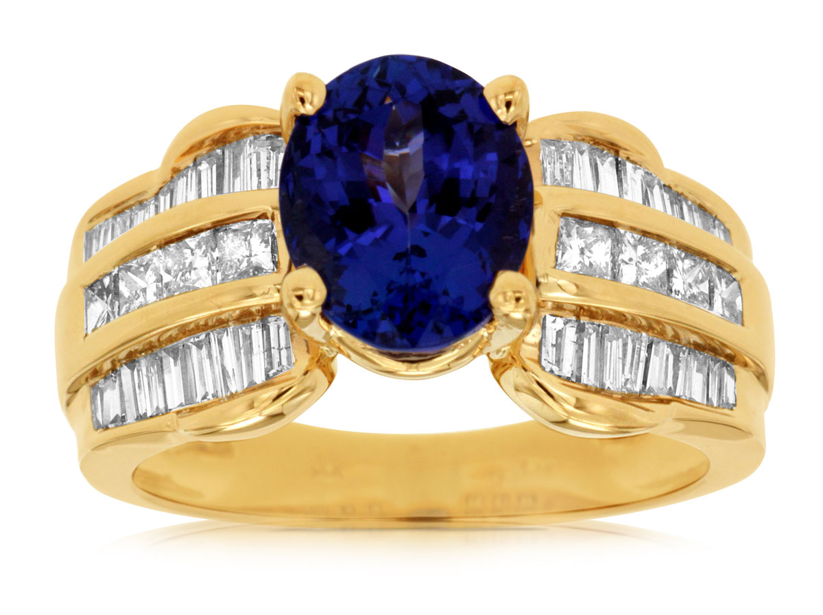 TANZANITE & DIAMOND RING