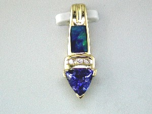 TANZANITE & OPAL PENDANT