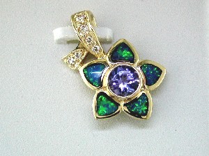 TANZANITE & OPAL PENDANT