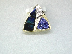 TANZANITE & OPAL PENDANT