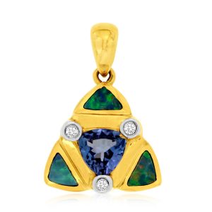 TANZANITE & OPAL PENDANT