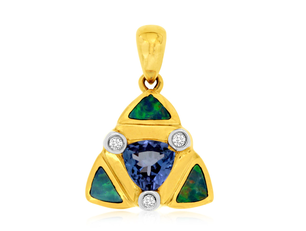 TANZANITE & OPAL PENDANT