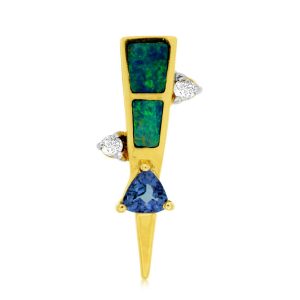 TANZANITE & OPAL PENDANT