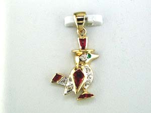 RUBY & DIAMOND BIRD PENDANT